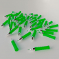 Preview: UX Airgun Darts 4,5 mm (.177) – Federbolzen, 100 Stück, rot/grün gemischt