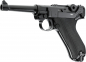 Preview: P08 CO₂-Luftpistole 4,5 mm BB – Vollmetall, Blowback, brüniert