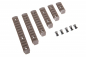 Preview: JJ Airsoft Set 6 polymer RIS-Schienes für KeyMod Tan