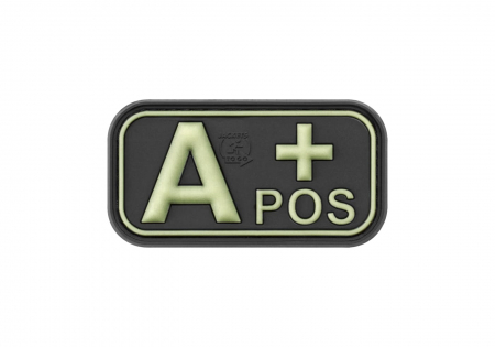 JTG Bloodtype Rubber Patch A Pos - Glow
