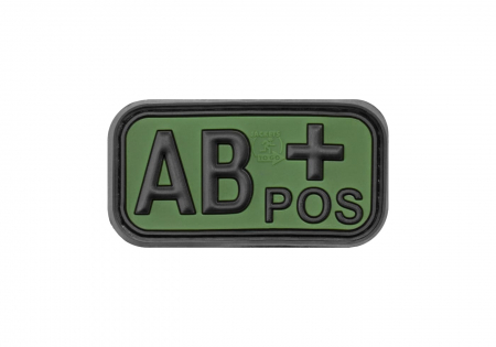 JTG Bloodtype Rubber Patch AB Pos - Forest