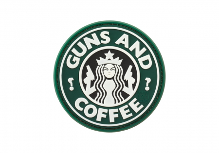 JTG Guns and Coffee Rubber Patch - Multicolor