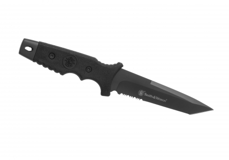 Smith & Wesson SW7S Fixed Blade Serrated Tanto – Schwarz
