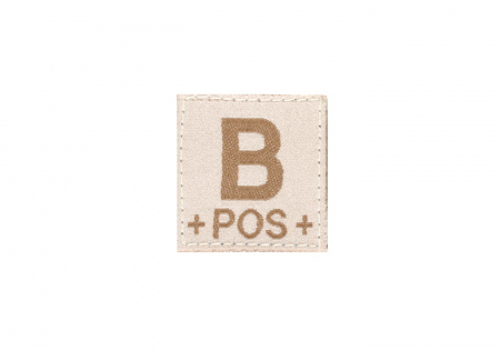 Clawgear B Pos Bloodgroup Patch - Desert