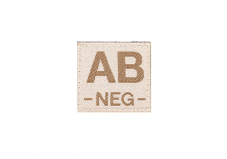 Clawgear AB Neg Bloodgroup Patch - Desert