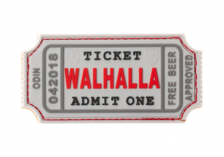 JTG Large Walhalla Ticket Rubber Patch - Weiß