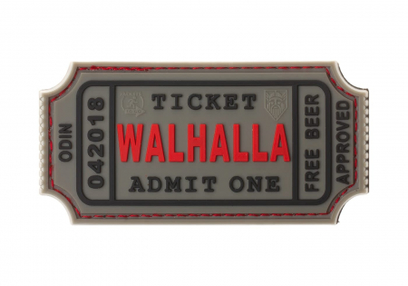 JTG Large Walhalla Ticket Rubber Patch - Grau