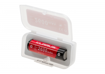 Klarus 18650 Battery 3.7V 2600mAh – Black/Red