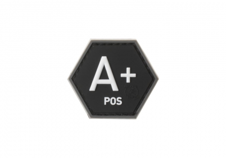 JTG Bloodgroup Hexagon Rubber Patch A Pos - SWAT