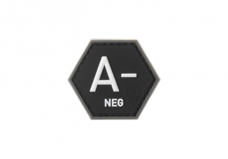JTG Bloodgroup Hexagon Rubber Patch A Neg - SWAT