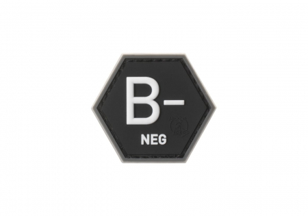 JTG Bloodgroup Hexagon Rubber Patch B Neg - SWAT