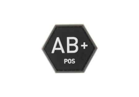 JTG Bloodgroup Hexagon Rubber Patch AB Pos - SWAT