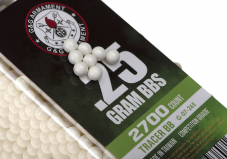 G&G 0.25g Tracer BBs 2700rds - Grün