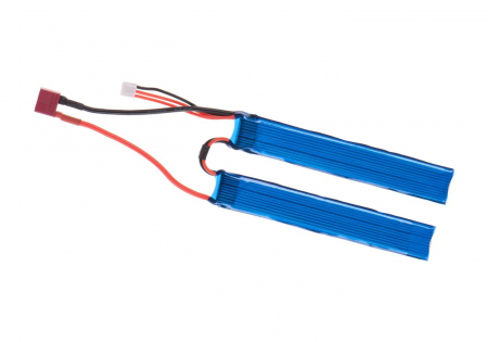 7,4V 1300 mAh Li-Po 25C Twin Type T-Plug (23,5 x 2 x 1,1 cm)
