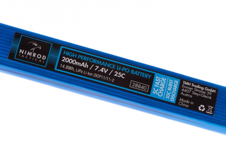 7,4V 2000 mAh Li-Po 25C Twin Type (12,5 x 1,8 x 1,9 cm)