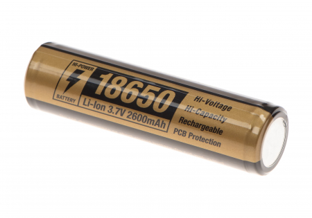 Clawgear 18650 Battery 3.7V 2600mAh – Black/Red