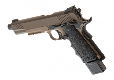 Army Armament M1911 Extended Full Metal GBB Airsoft Pistole Gas 6 mm BB – Desert