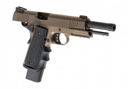 Army Armament M1911 Extended Full Metal GBB Airsoft Pistole Gas 6 mm BB – Desert