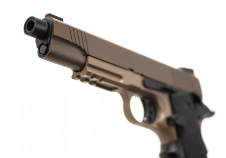 Army Armament M1911 Extended Full Metal GBB Airsoft Pistole Gas 6 mm BB – Desert