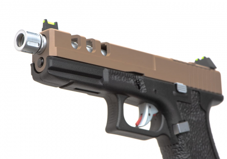 Vorsk EU7 Vented GBB Airsoft Pistole Gas 6 mm BB – Black/Tan –
