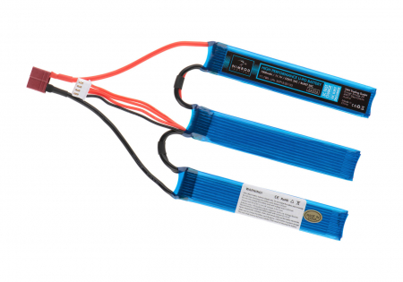 11,1V 1000 mAh Li-Po 25C Split Type T-Plug (21,4 x 1,7 x 1,8 cm)