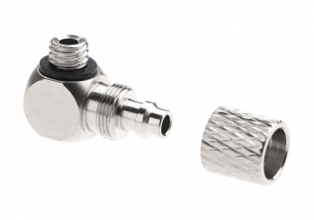 EPeS HPA 6mm Hose Coupling with Screwed Catch 90 Degree Outer M5 Thread