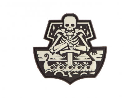 JTG Ghost Ship Skull Rubber Patch - Glow
