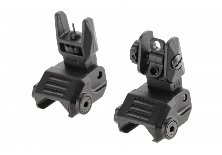 DLG Tactical Low Profile Folding Sight Set – Schwarz – Ansicht 4