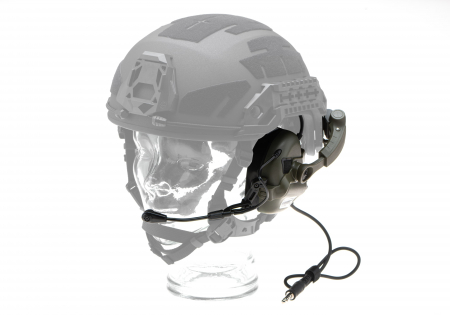 Earmor M32X Plus Hearing Protection Set for ARC Helmet Rails – Foliage Green