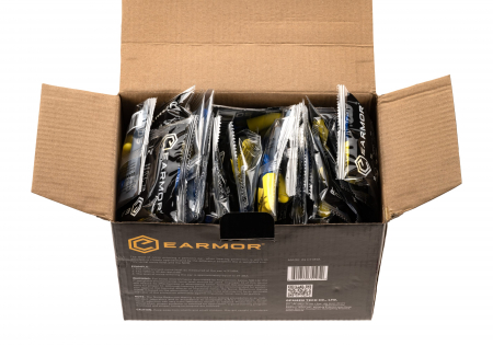 Earmor MaxDefense Cord Ear Plugs NRR33 60 Pairs Box – Gelb – Ansicht 4