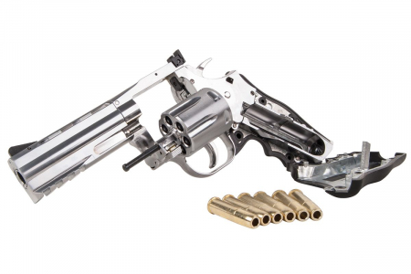 Dan Wesson 715 CO₂ Revolver 4 Zoll – Silber, 4,5 mm (.177) Diabolo,  3,0 J