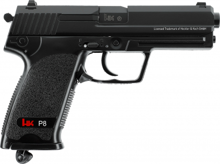 Heckler & Koch P8 Airsoft CO₂ 6 mm BB – Bundeswehr-Replika – Schwarz –