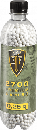 Elite Force Premium BBs – 6 mm, 0,25 g, weiß, 2.700 St., Flasche