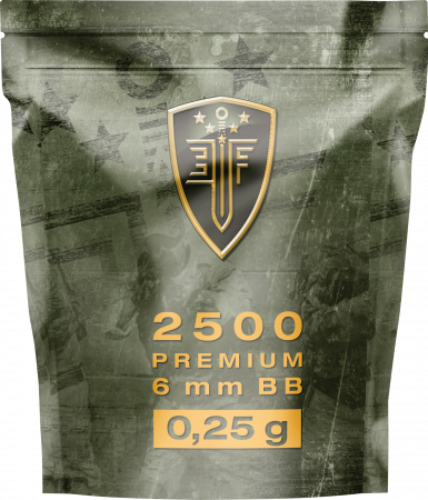 Elite Force Premium BBs – 6 mm, 0,25 g, weiß, 2.500 St., Zip-Beutel