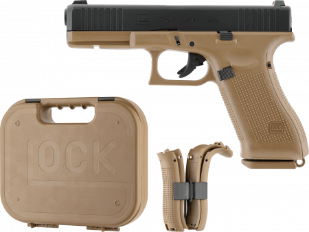 GLOCK 17 Gen5 French Edition – 6 mm, Gas, < 1,0 J, Schwarz-Coyote