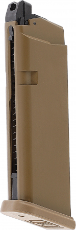 GLOCK 19X MOS  Magazin cal. 6 mm BB – Gas, 15 Schuss, coyote