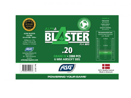 Alpha Blaster PLA BBs 0.20g 3300 pcs Bottle