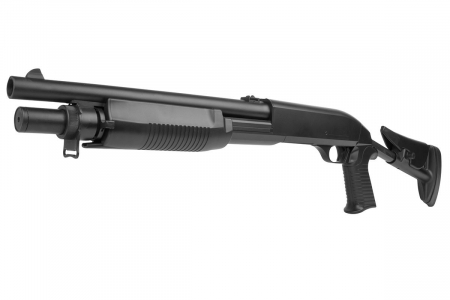 Franchi SAS 12 Airsoft Federdruck Pumpgun – Schwarz, 6 mm BB