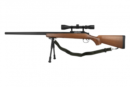 GSG MB03 Sniper Set Airsoft Federdruck – Holzoptik, 6 mm BB
