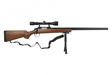 GSG MB03 Sniper Set Airsoft Federdruck – Holzoptik, 6 mm BB