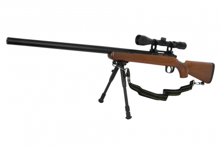 GSG MB03 Sniper Set Airsoft Federdruck – Holzoptik, 6 mm BB