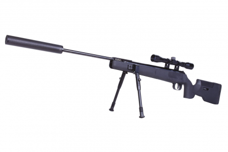 airmaX® SR1250S Luftgewehr 4,5 mm Diabolo – Federdruck Knicklauf 7,5 J, inkl. ZF, Zweibein & Schalldämpfer