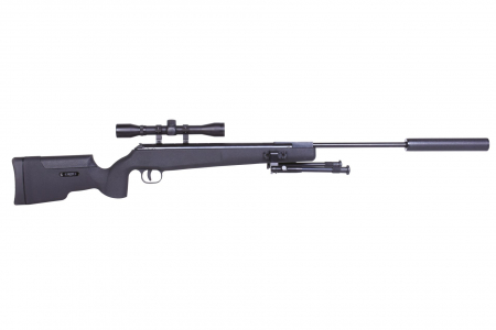 airmaX® SR1250S Luftgewehr 4,5 mm Diabolo – Federdruck Knicklauf 7,5 J, inkl. ZF, Zweibein & Schalldämpfer