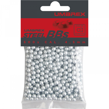 Umarex Stahl-BBs 4,5 mm (.177) – 500 Stück, 0,35 g, silber (Polybeutel)