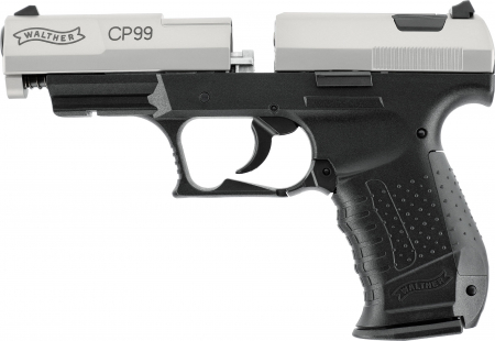 Walther CP99 Bicolor CO₂-Luftpistole 4,5 mm Diabolo – Nickel-Finish, Made in Germany