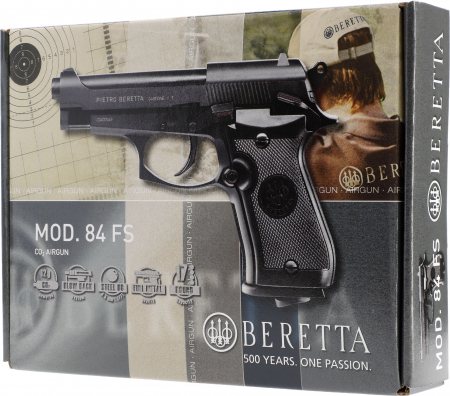 Beretta MOD. 84 FS CO₂-Luftpistole 4,5 mm BB – Blowback, Vollmetall