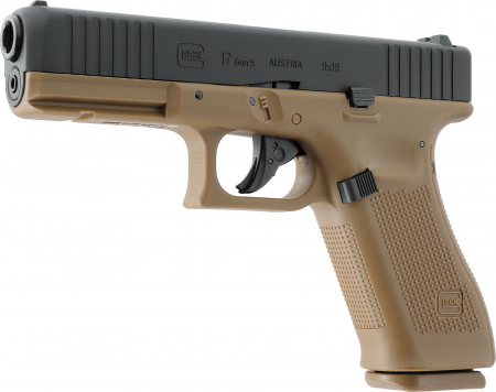 GLOCK 17 Gen5 cal. 4,5 mm (.177) BB – CO₂,  3,0 J, Coyote