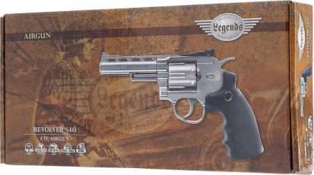 Legends S40 CO₂ Revolver 4 Zoll – Silver-Finish, 4,5 mm (.177) Diabolo,  4,0 J