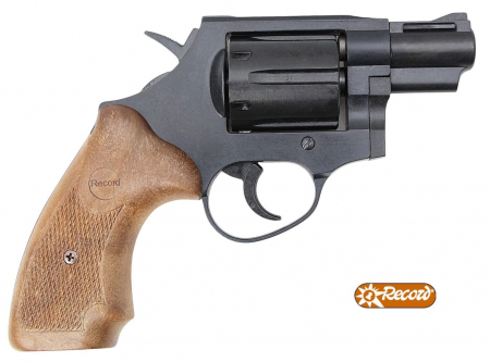 Record Chief Revolver brüniert – 2 Zoll, Holzoptikgriffschalen, 9 mm R.K.
