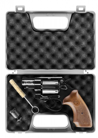 Record Chief Revolver brüniert – 2 Zoll, Holzoptikgriffschalen, 9 mm R.K.